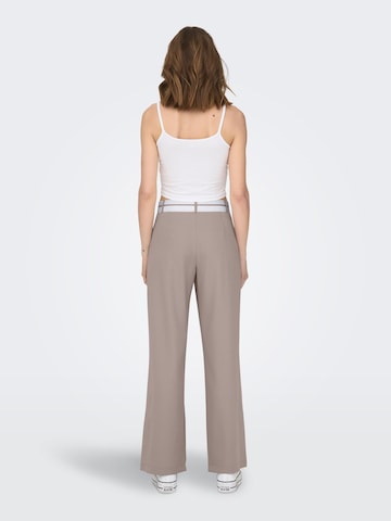 ONLY Loose fit Pleat-Front Pants 'MALIKA' in Grey