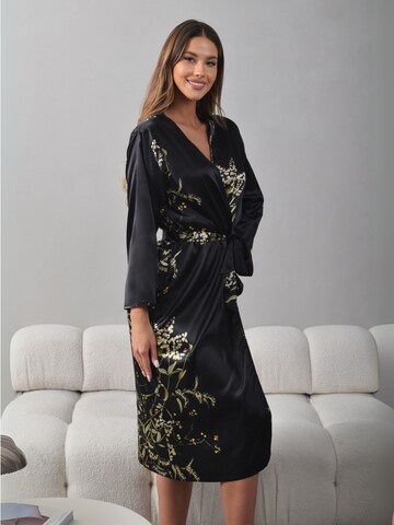 Orchibelle Dressing Gown in Black