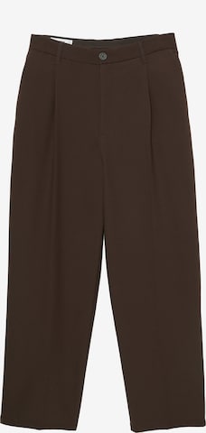 Pull&Bear Loosefit Bandplooibroek in Bruin: voorkant