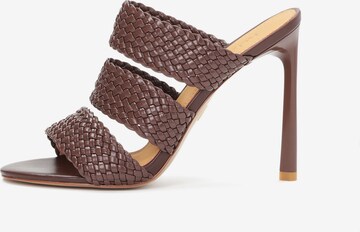 Kazar Mules in Brown: front