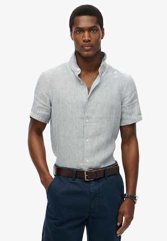 Superdry Regular fit Overhemd in Blauw: voorkant