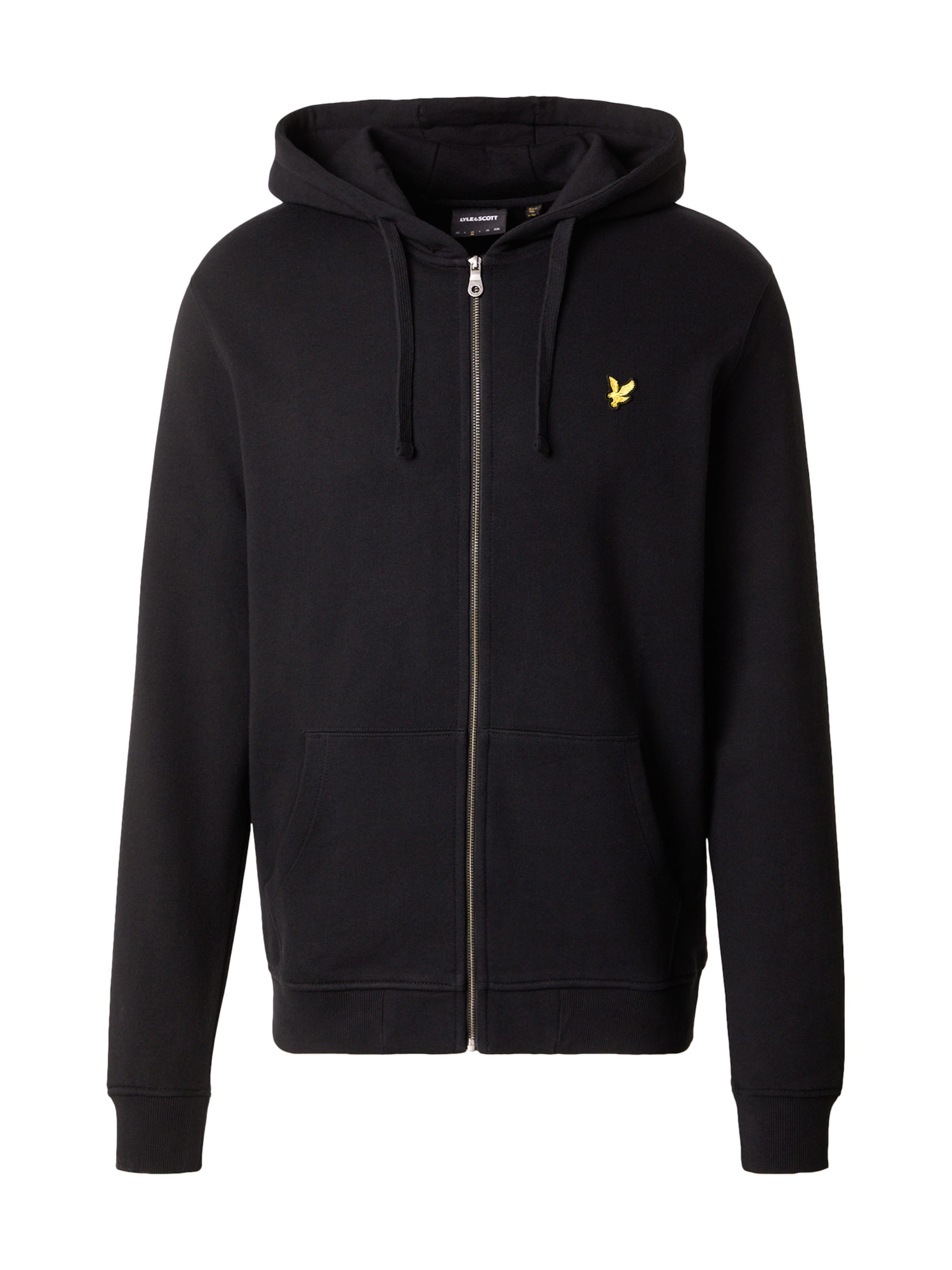 Giacca di felpa 'Football World' di Lyle & Scott in nero: frontale