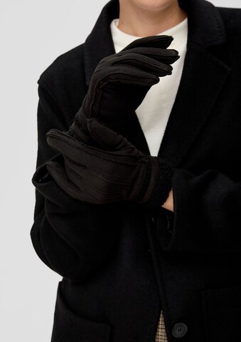 s.Oliver Full Finger Gloves in Black