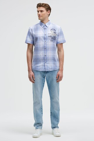 CAMP DAVID Regular fit Button Up Shirt in Blue