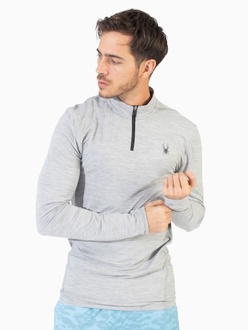 Sweat de sport Spyder en gris : devant