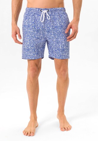 Shorts de bain Jimmy Sanders en bleu : devant