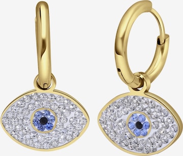 Boucles d'oreilles Lucardi en or : devant