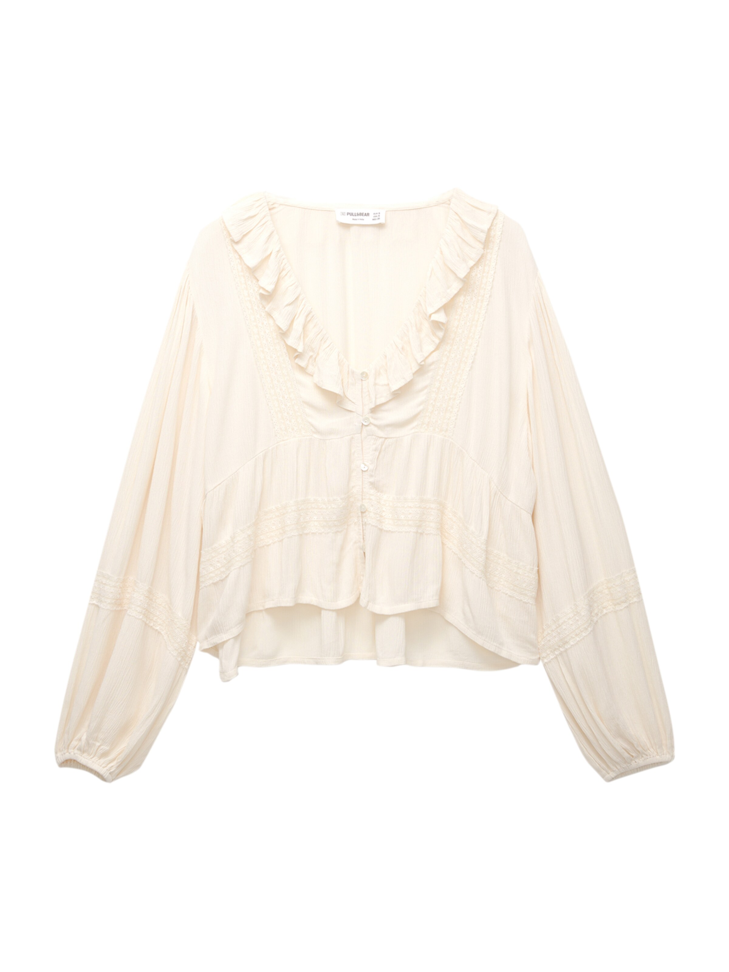 Pull&Bear Bluse in Beige: Vorderseite