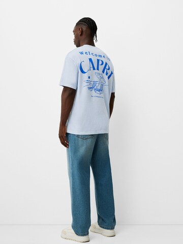 T-Shirt Bershka en bleu