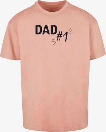 T-Shirt 'Fathers Day - Dad number 1' Merchcode en orange : devant