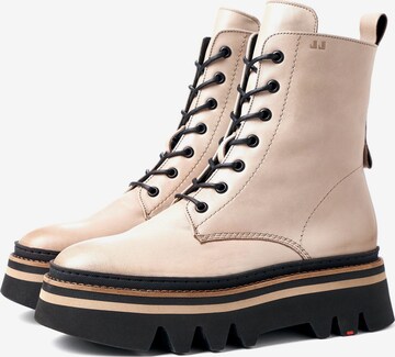 LLOYD Lace-Up Ankle Boots in Beige