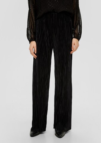 Wide Leg Pantalon s.Oliver en noir : devant