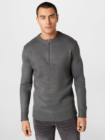 Brandit Sweater 'Armee' in Grey: front