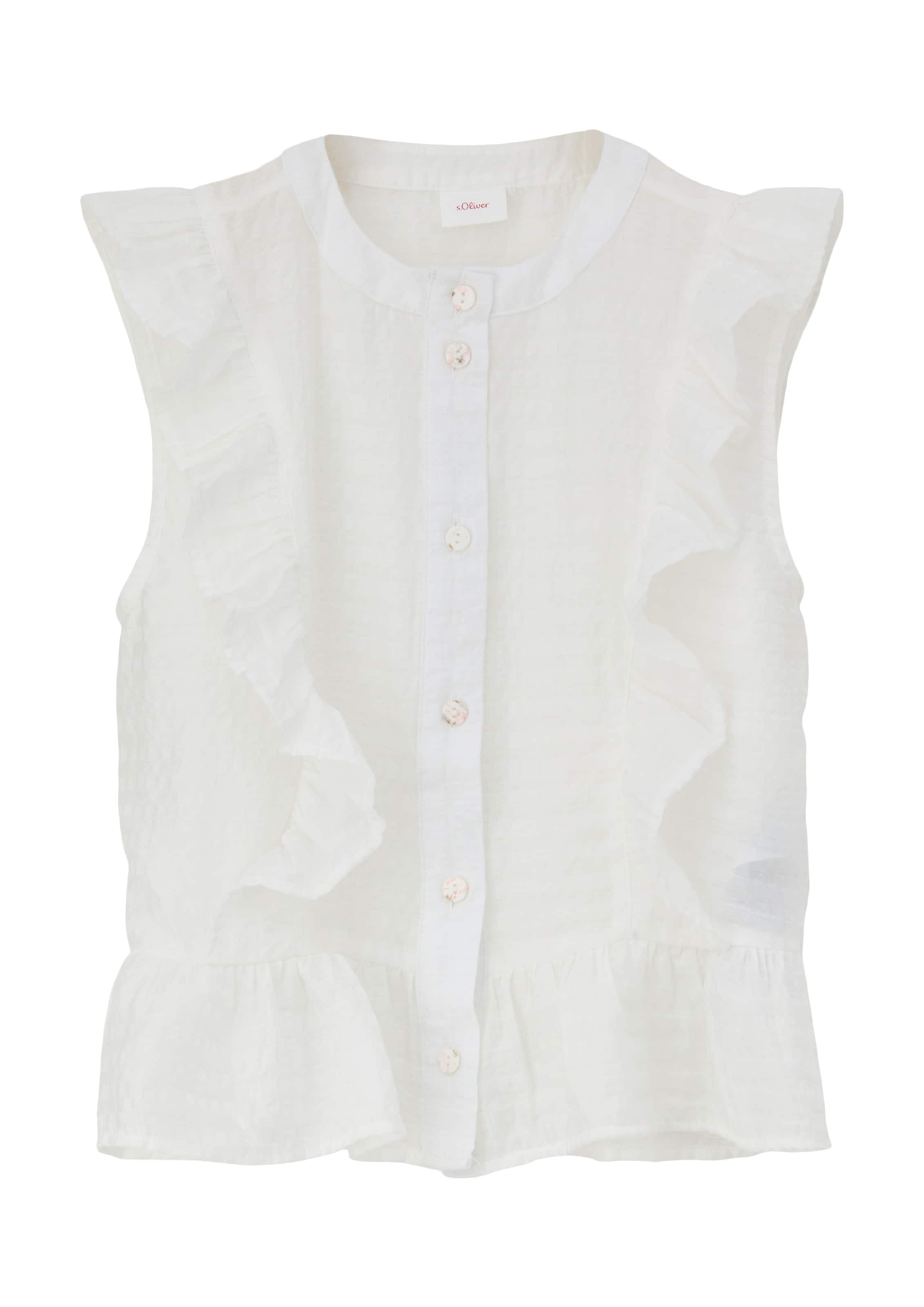s.Oliver Blouse in Wit: voorkant