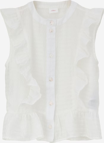 s.Oliver Blouse in Wit: voorkant