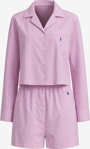 Pyjama ' Shirting Stripes ' Polo Ralph Lauren en rose : devant