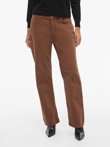 VILA Regular Jeans 'MARIA' in Bruin: voorkant