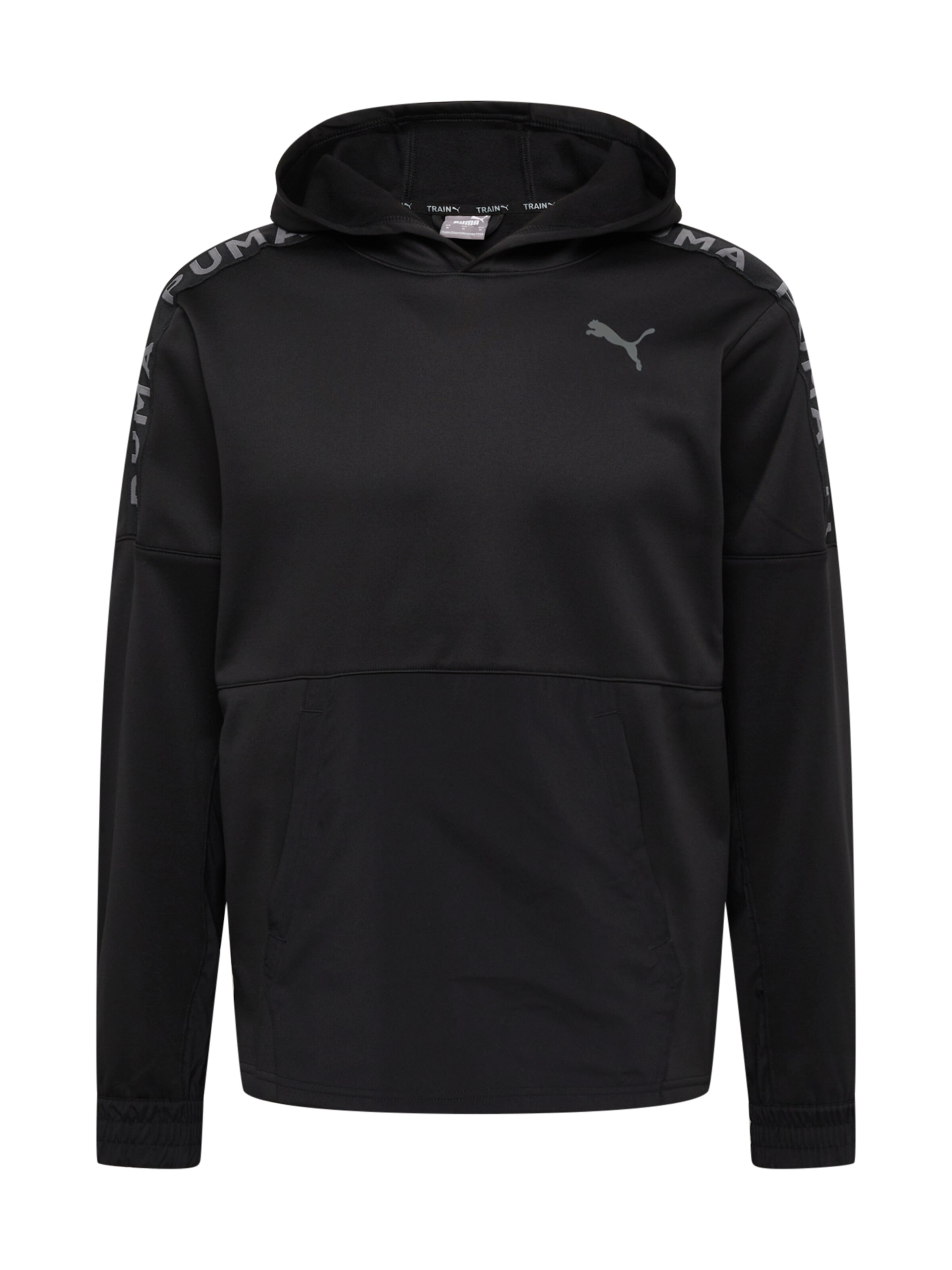 PUMA Athletic Sweatshirt in Black: front