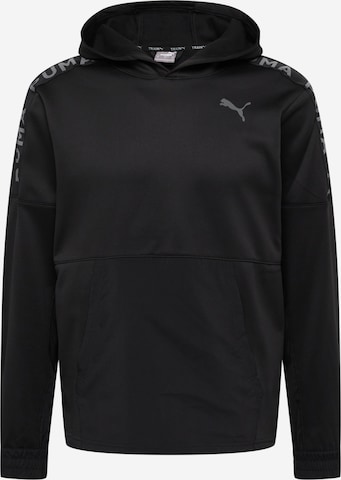 PUMA - Camiseta deportiva en negro: frente