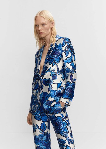 MANGO Blazer 'Berries' in Blue: front