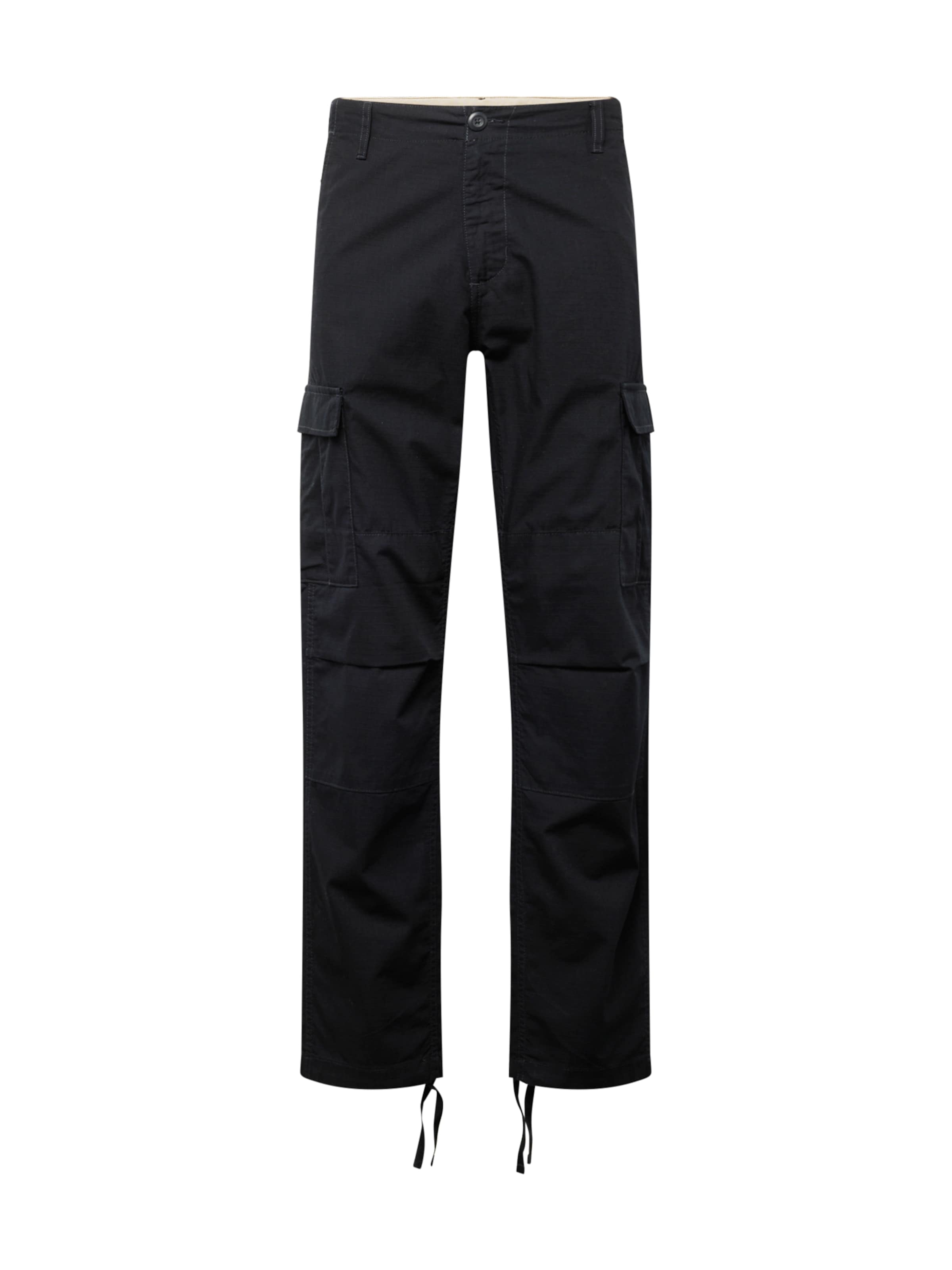 Carhartt WIP Cargohose 'Aviation' in Schwarz: Vorderseite