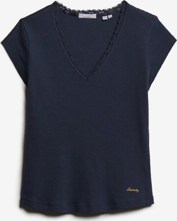 T-shirt 'Athletic Essentials' Superdry en bleu : devant