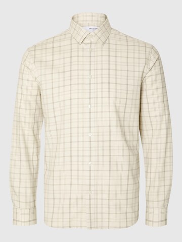 SELECTED Regular fit Overhemd in Beige: voorkant