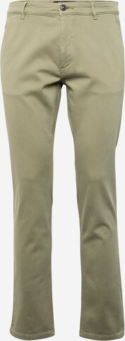 BOSS Úzky strih Chino nohavice - Zelená: predná strana