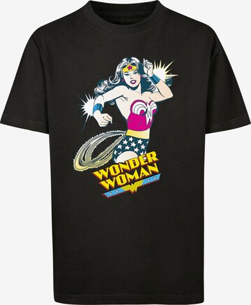 F4NT4STIC Shirt 'DC Comics Wonder Woman Lasso' in Zwart: voorkant