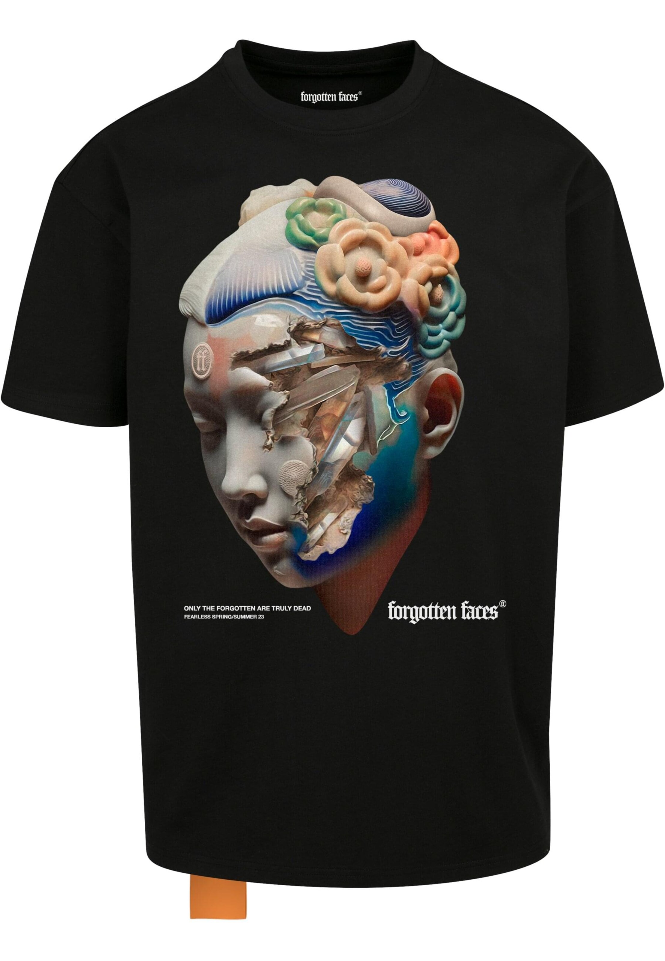 Forgotten Faces Shirt 'Kintsugi' in Zwart: voorkant