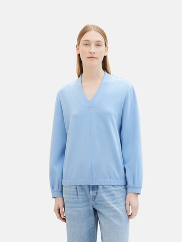 Sweat-shirt TOM TAILOR en bleu : devant