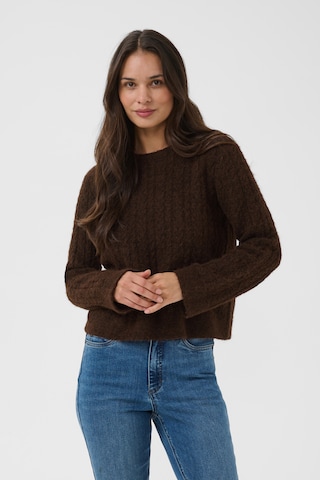 Kaffe Pullover 'KAMelanie' in Braun: Vorderseite