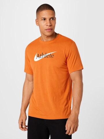 NIKE Regular fit Performance Shirt 'Athlete' in Orange: front