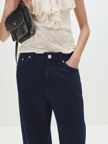Pull&Bear Wide leg Jeans in Blauw