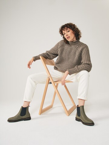 NINE TO FIVE Chelsea Boots 'Luka' i grønn: forside