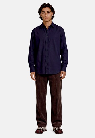 zero Regular fit Overhemd in Blauw