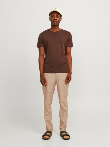 JACK & JONES Regular Chino trousers 'ACE SUMMER' in Brown