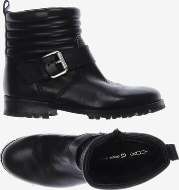 Damen Cox Stiefeletten Schwarz Gold Ankle Boots Schwarz Cox