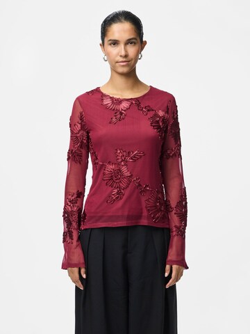 Camicia da donna 'PCOffia' di PIECES in rosso: frontale