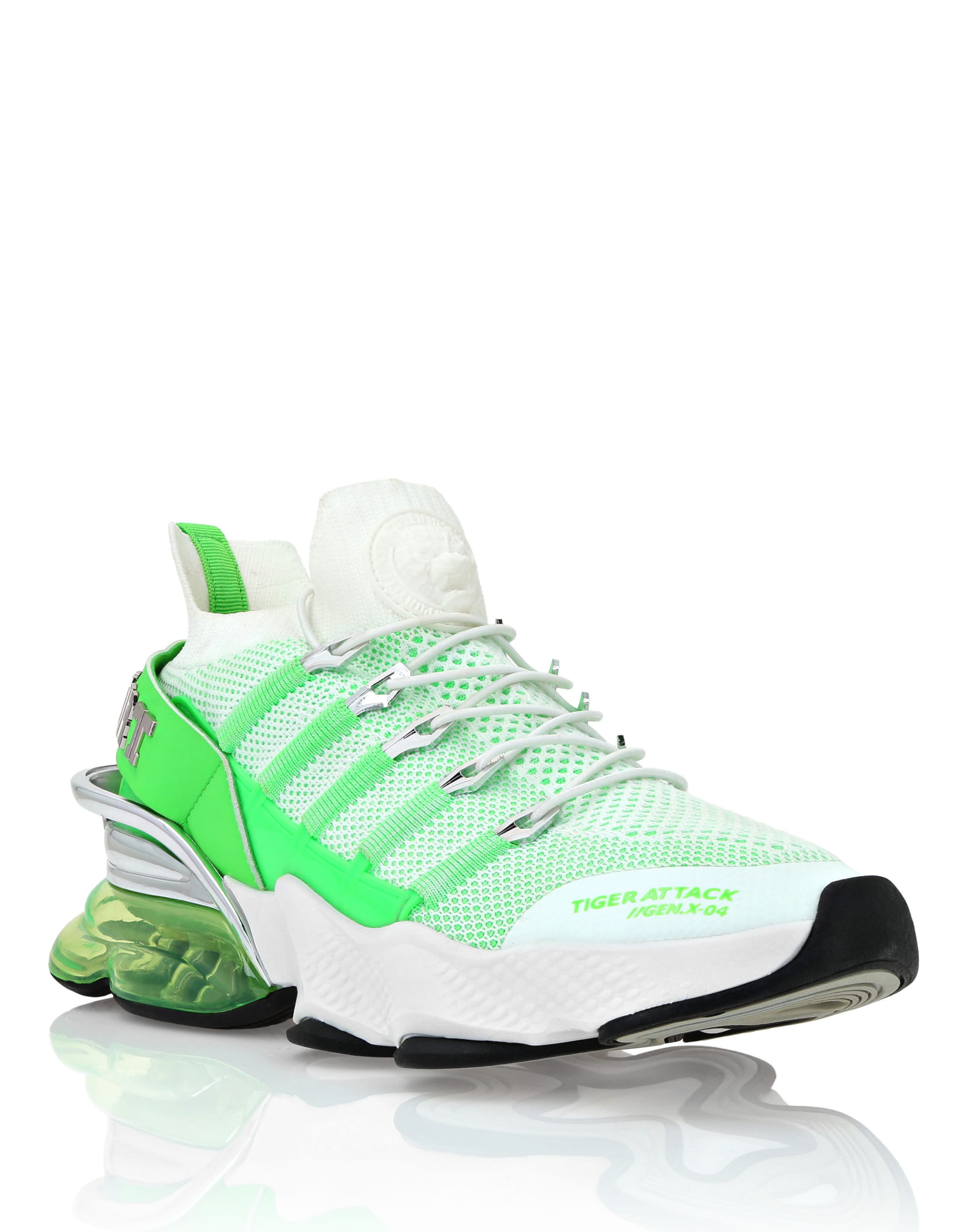Plein Sport - Zapatillas deportivas bajas 'Tiger Attack Gen. X.04' en blanco: frente