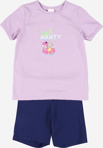 SCHIESSER Pajamas 'Cat Zoe' in Purple: front