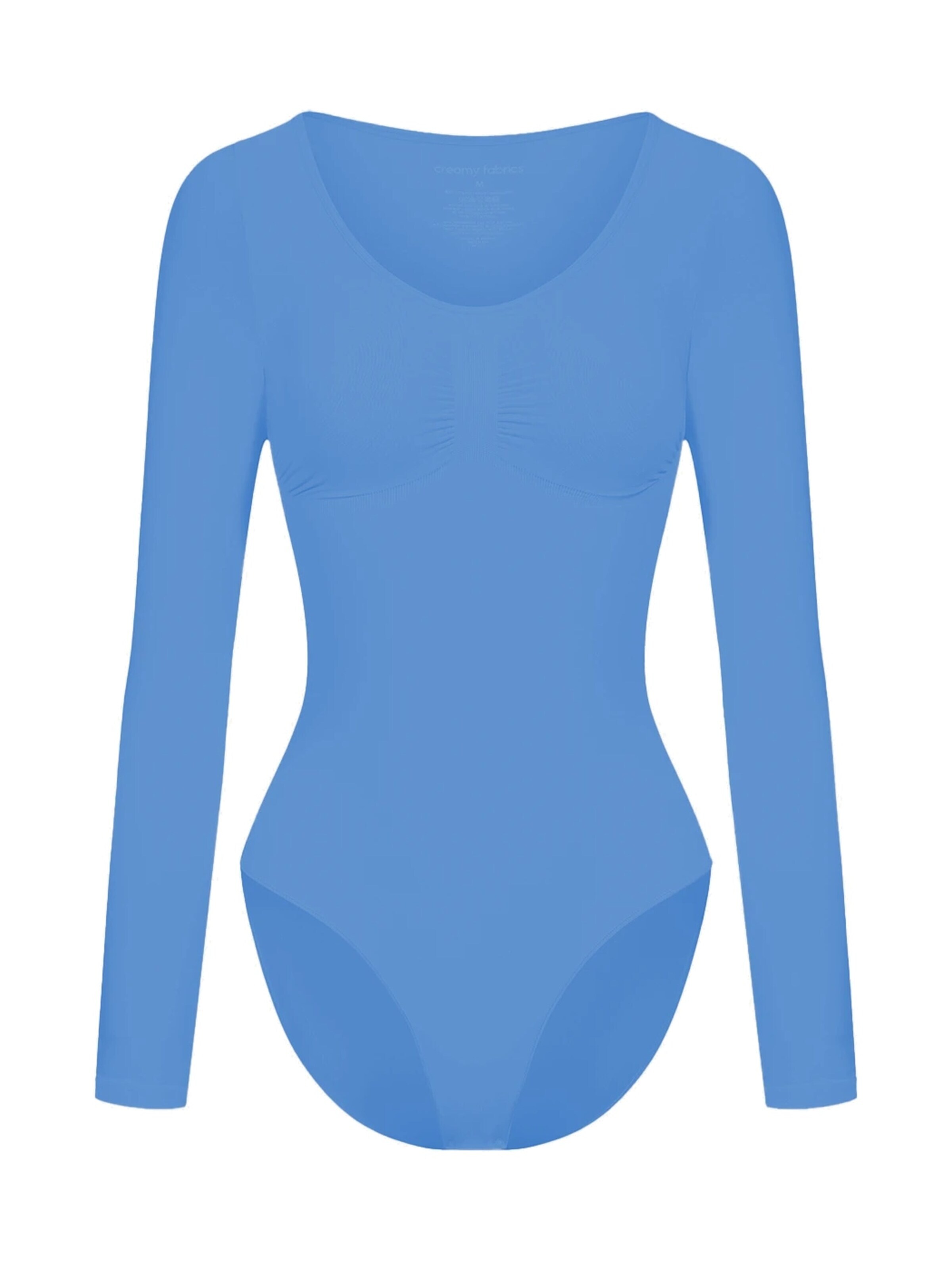 cfab Shapingbody 'Bodysuit Sculpting Shapewear Longsleeve mit Slip' in Blauw: voorkant