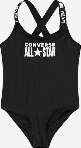 Maillot de bain CONVERSE en noir : devant