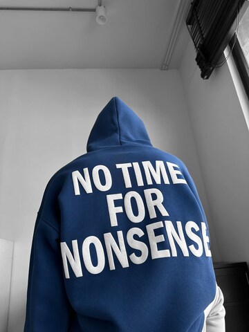 Kleidermafia Sweatshirt 'No Time for Nonsense' in Blauw