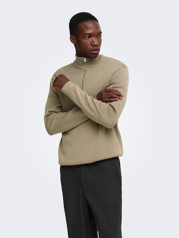 Only & Sons Sweater 'ONSTING' in Grey: front