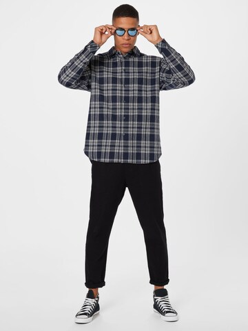 Samsøe Samsøe Comfort fit Button Up Shirt 'Luan' in Blue