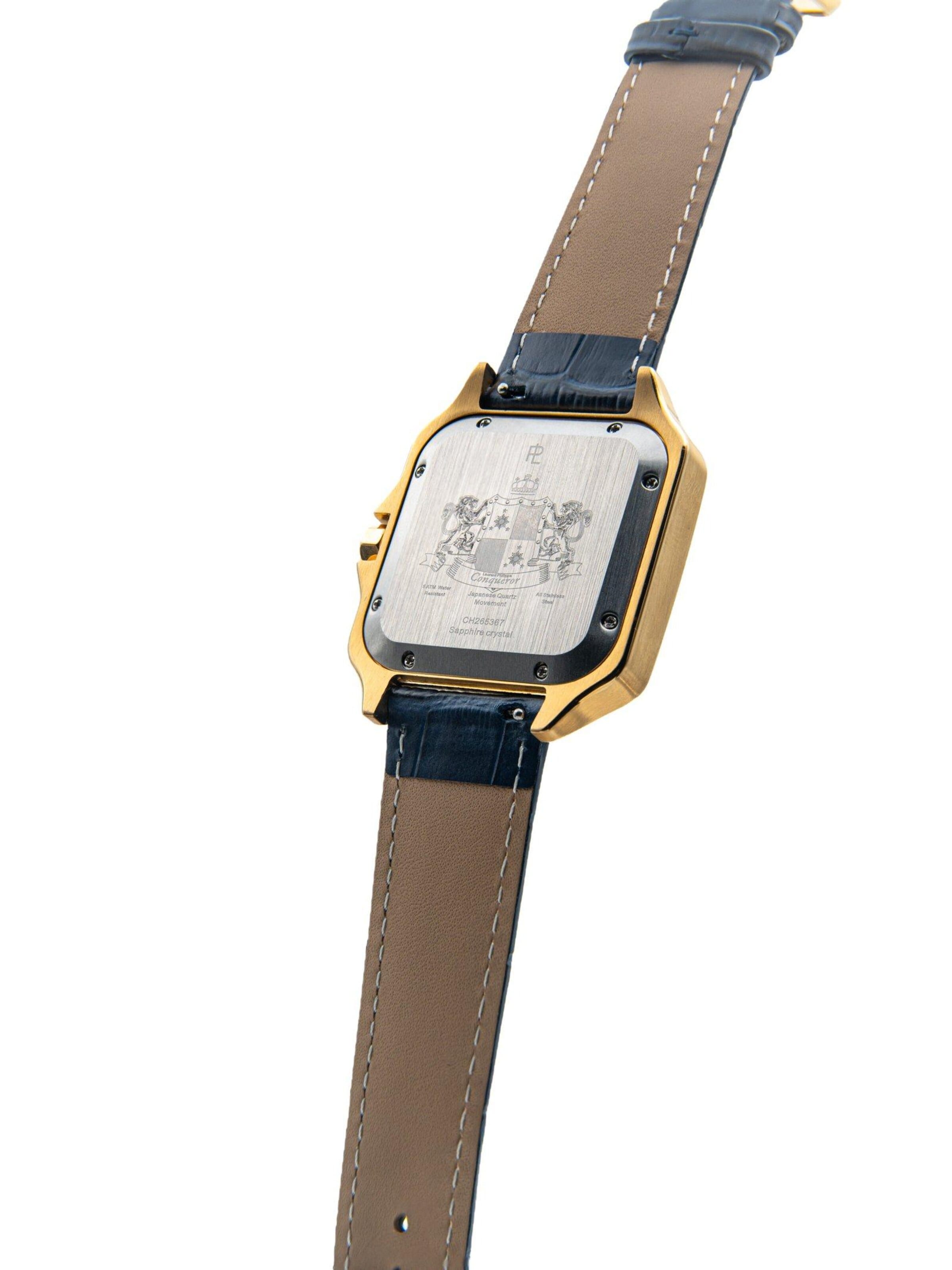 Laurent Philippe - Reloj analógico 'Conqueror The Golden Empress Bleu Sauvage' en oro
