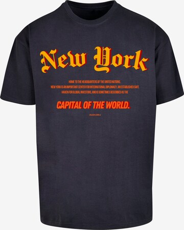 T-Shirt 'New York' F4NT4STIC en bleu : devant