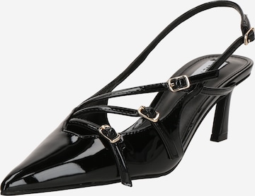 STEVE MADDEN - Sapatos abertos atrás em preto: frente