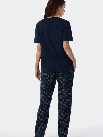 SCHIESSER Pajama shirt in Blue